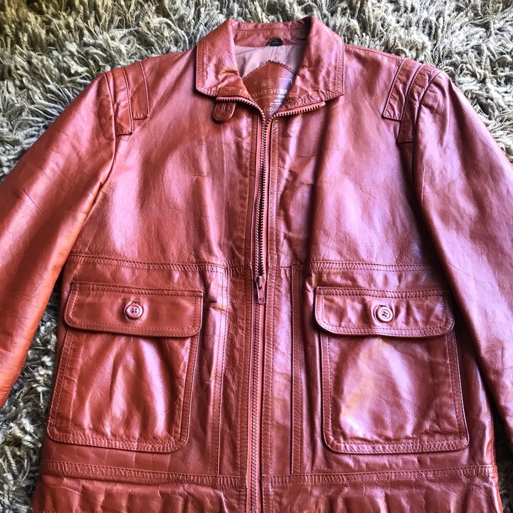 Vintage Toujours Russet Leather Motor Jacket